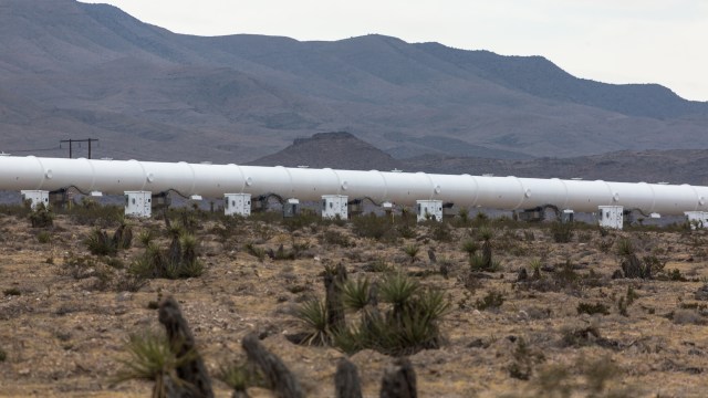 A Tesla Hyperloop structure.