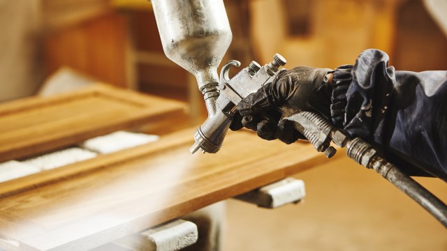 A flame retardant is sprayed to ensure fire protection.