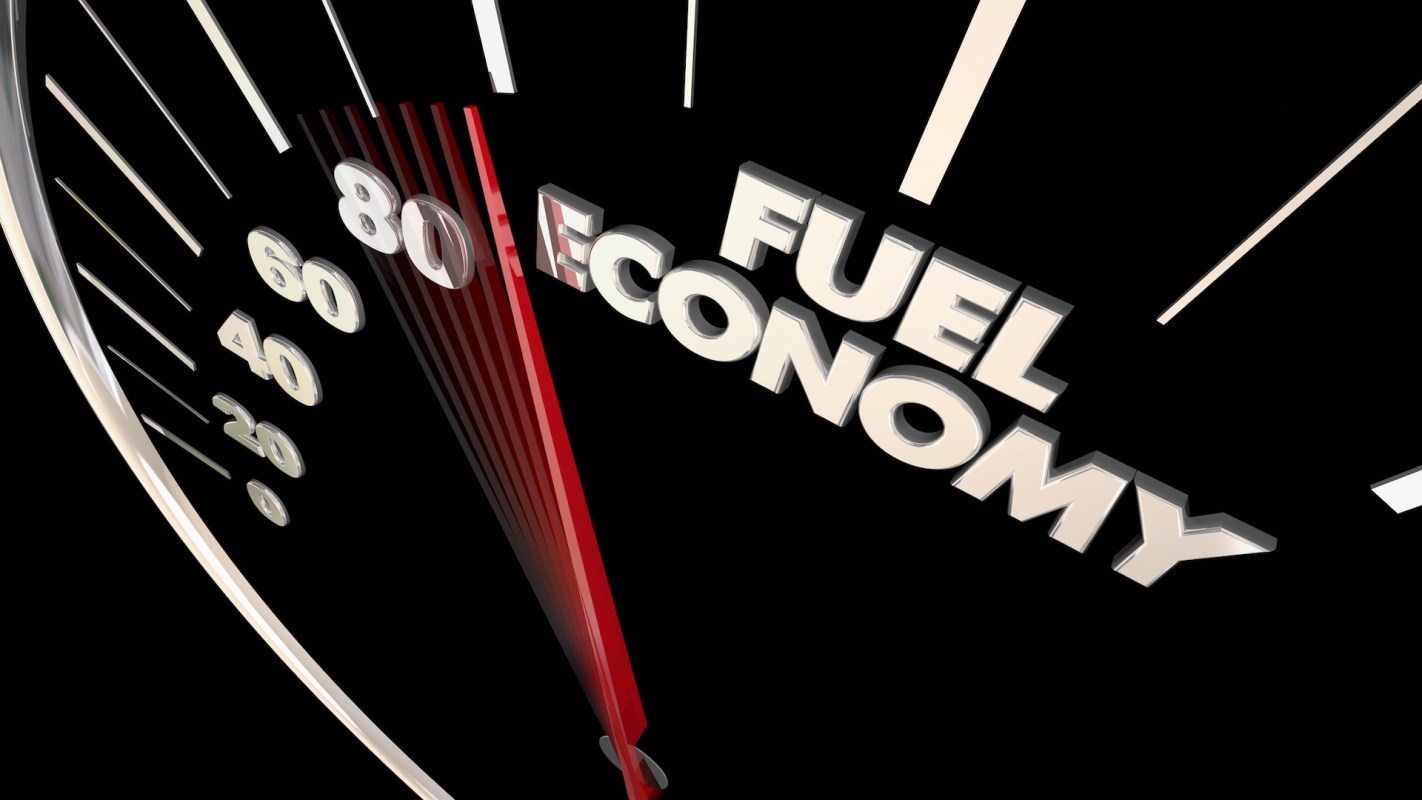 A fuel economy gauge.