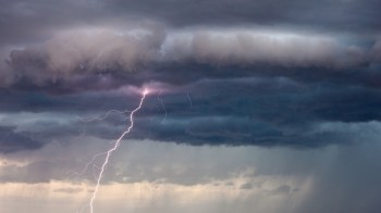 A distant lightning bolt.
