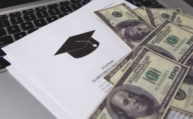 Hundred dollar bills near grad cap clip art.