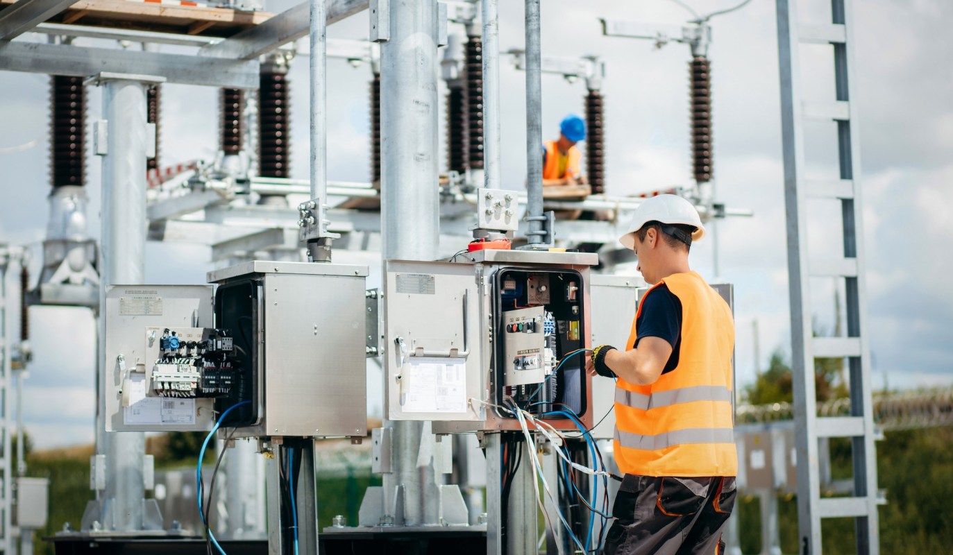 A worker at a power facility.