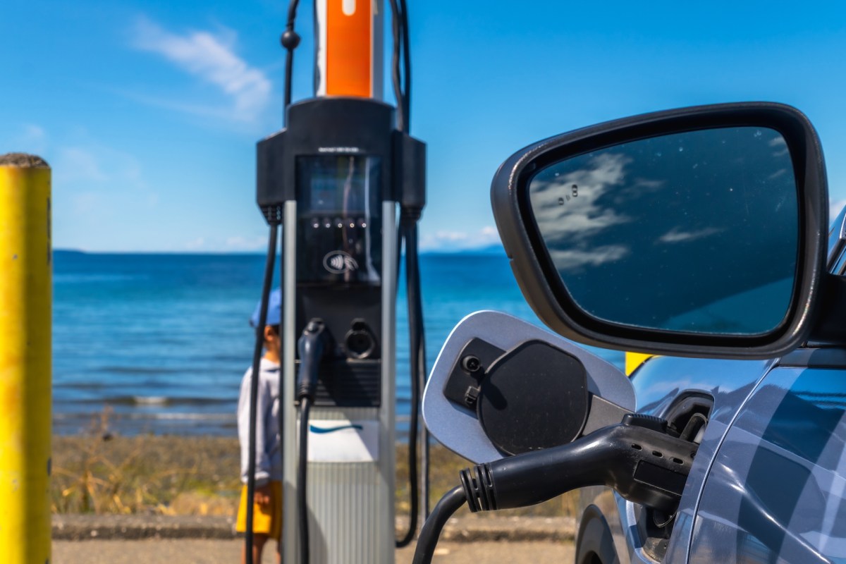 A charging EV.