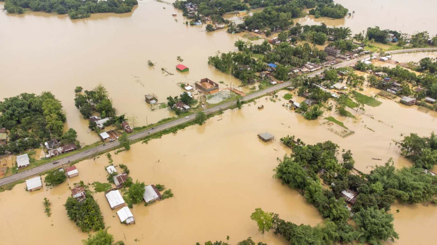 A very flooded area.