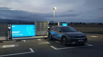 An Ioniq 5 charging.
