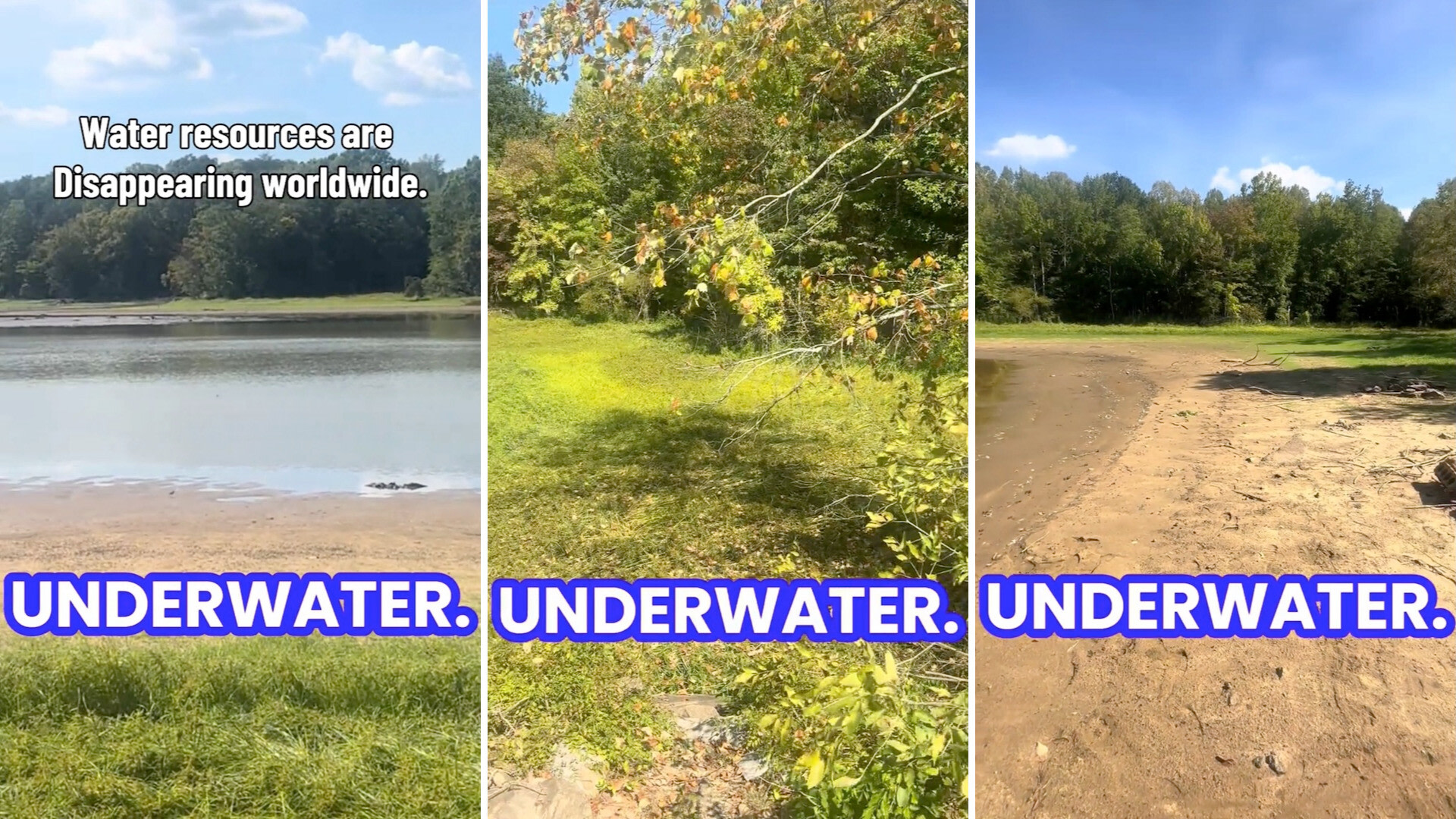 'All this should be underwater': North Carolina resident films Lake Townsend levels dropping