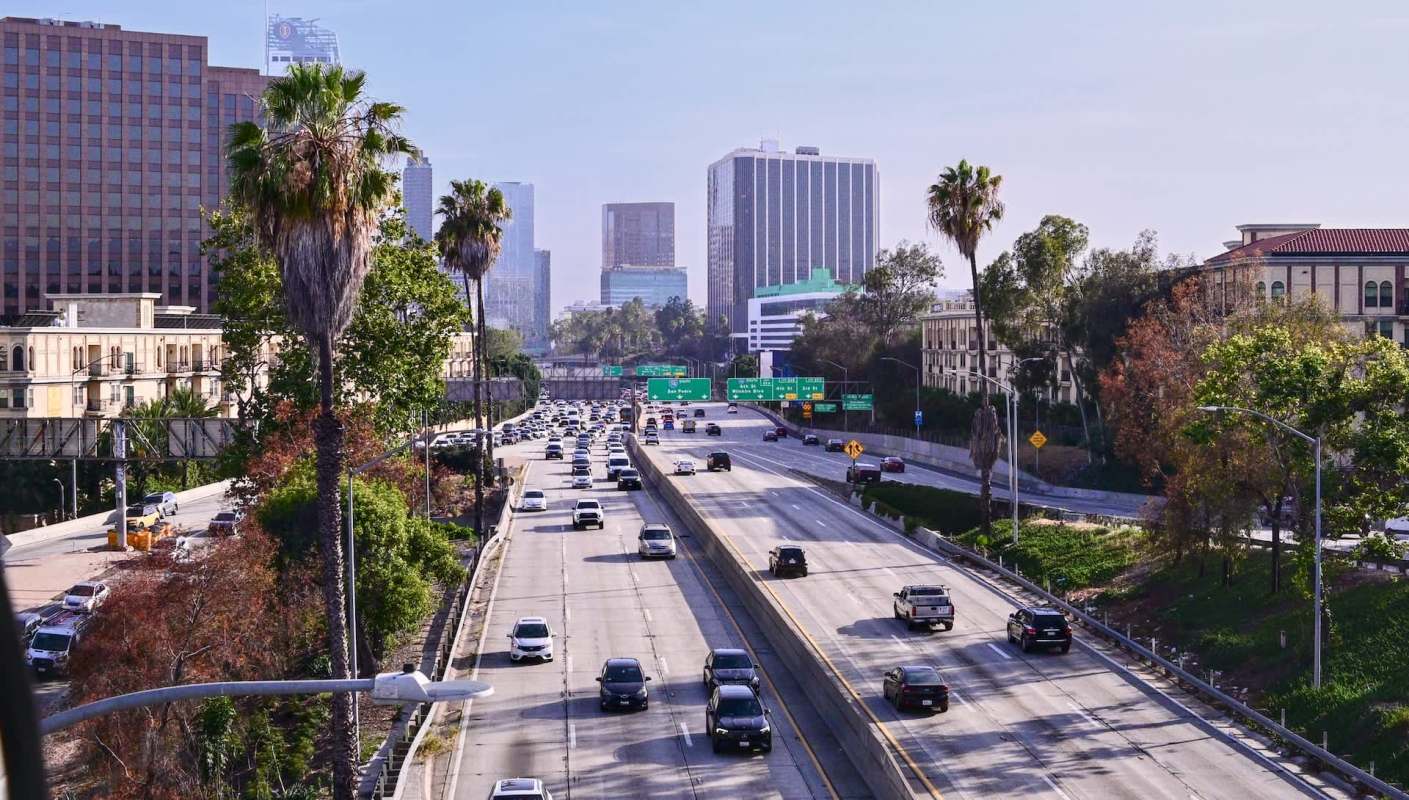 A highway in Los Angeles.