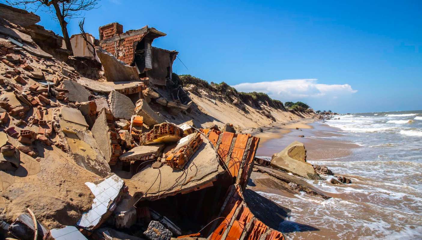 Tsunami damage.