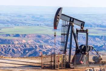 An oil pumpjack.