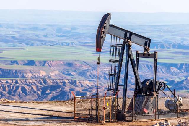 An oil pumpjack.
