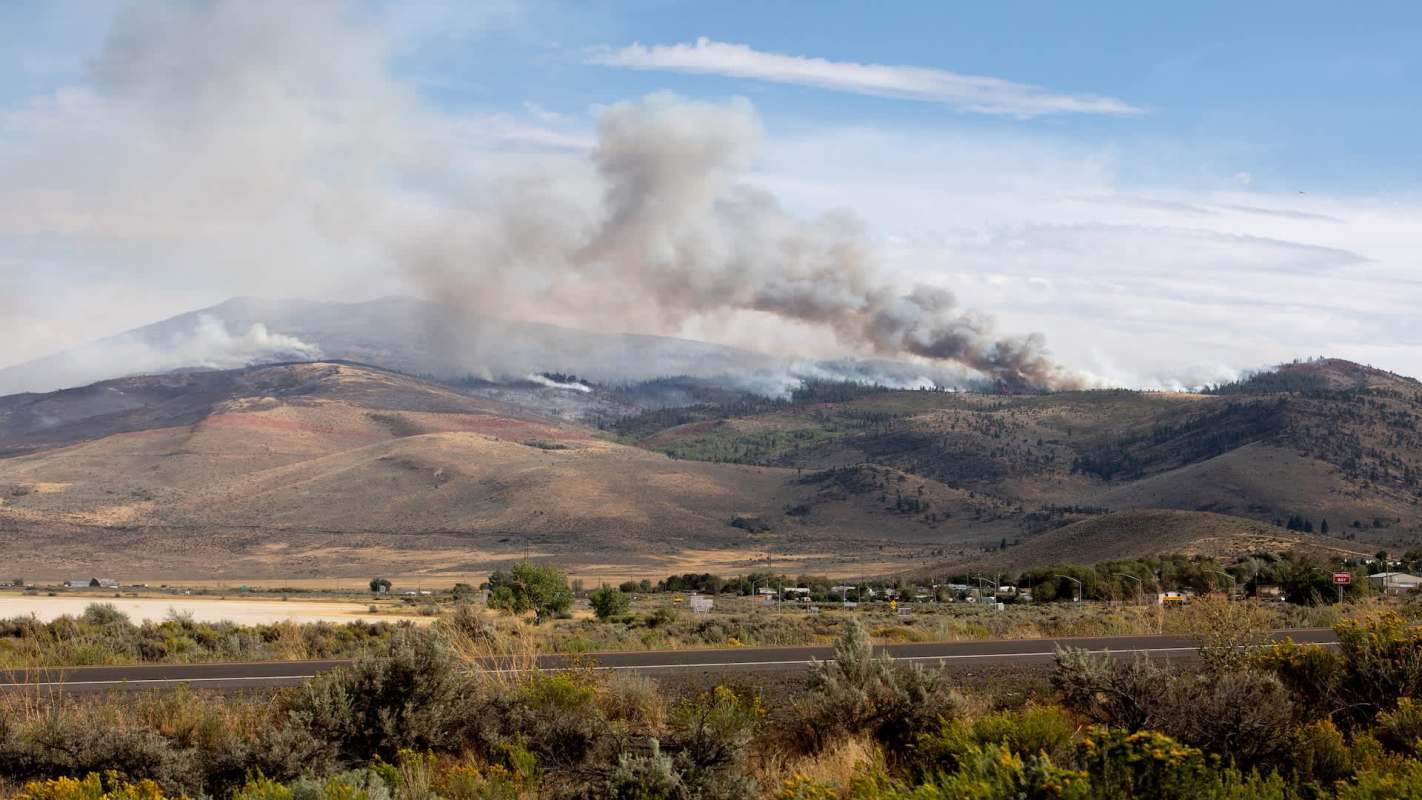 A distant wildfire.