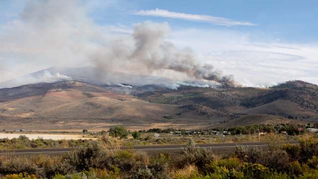 A distant wildfire.