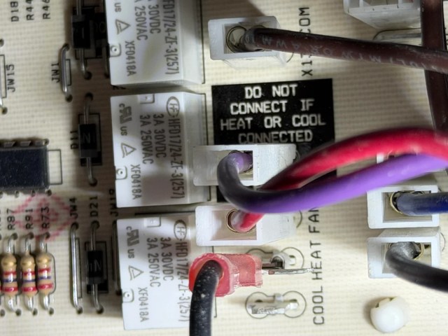 Wiring for an AC system.