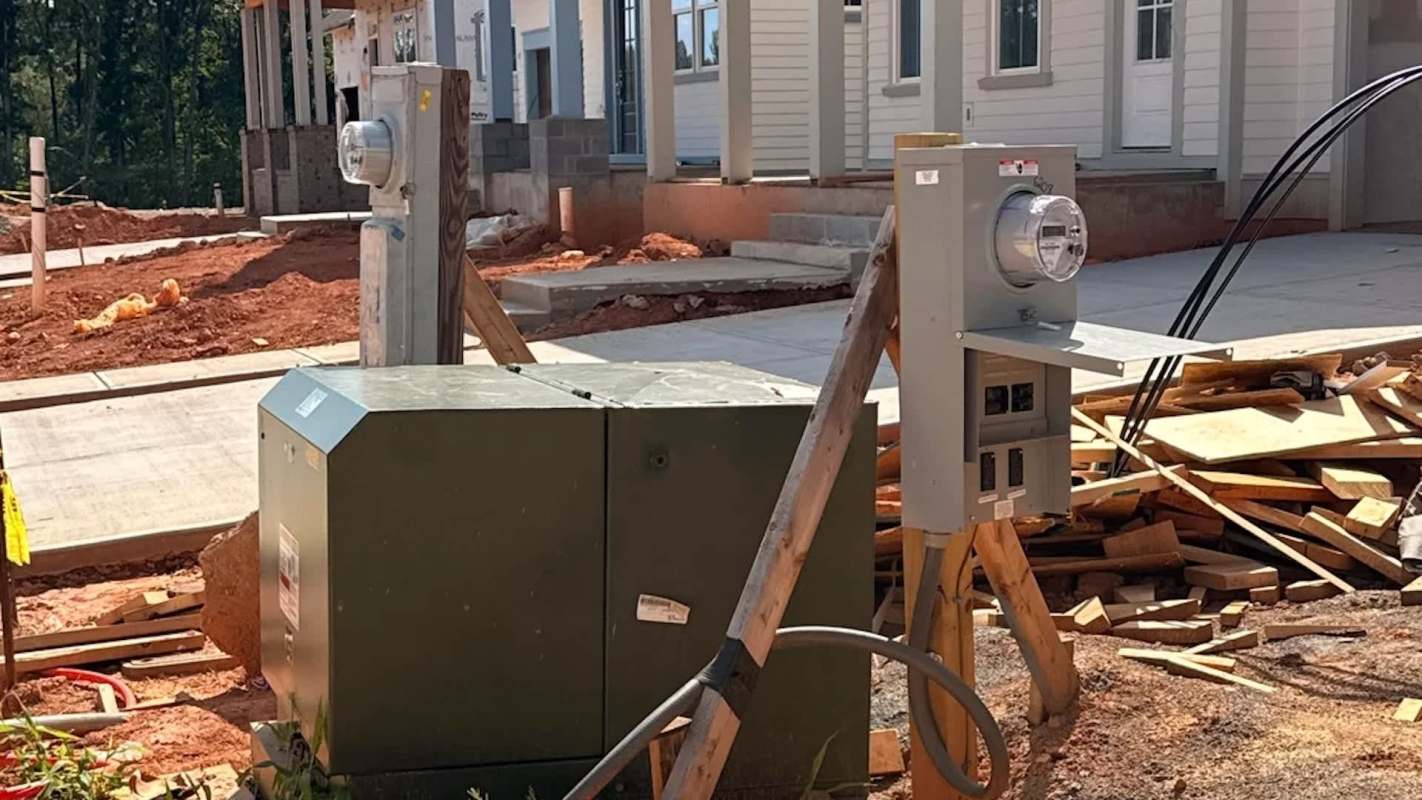 A home construction site.