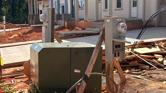 A home construction site.