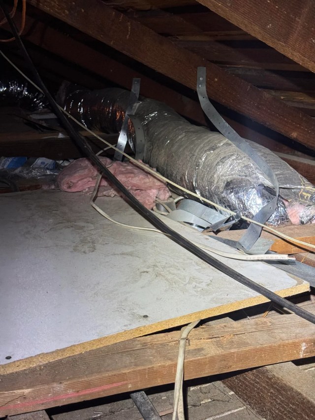 Ductwork in a loft.