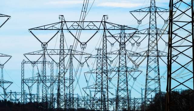 Electrical transmission towers.
