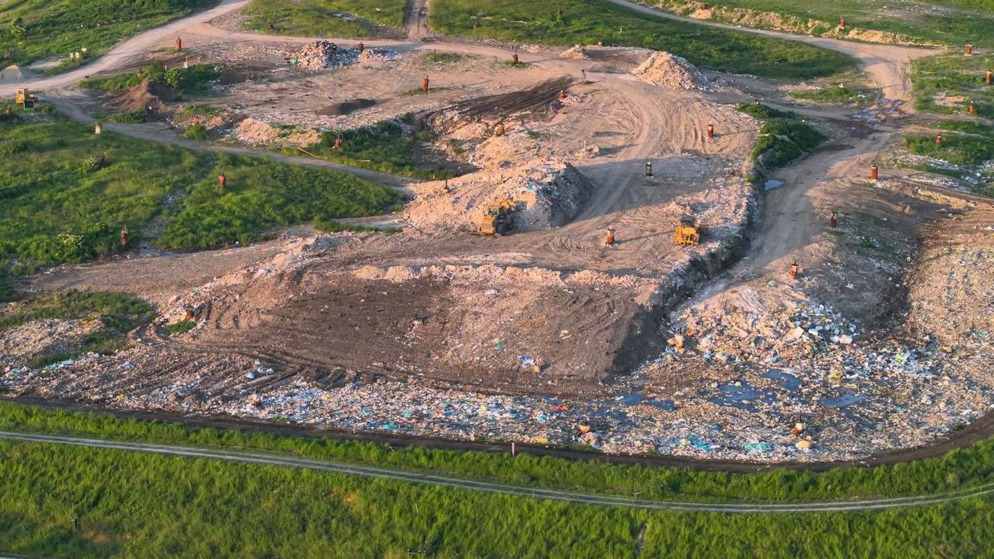 A large landfill.