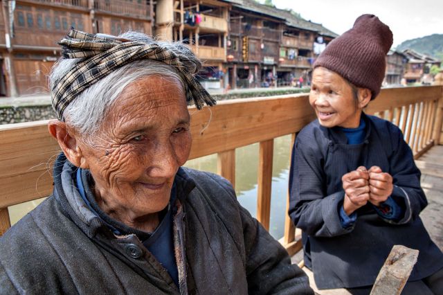 Older Chinese women.