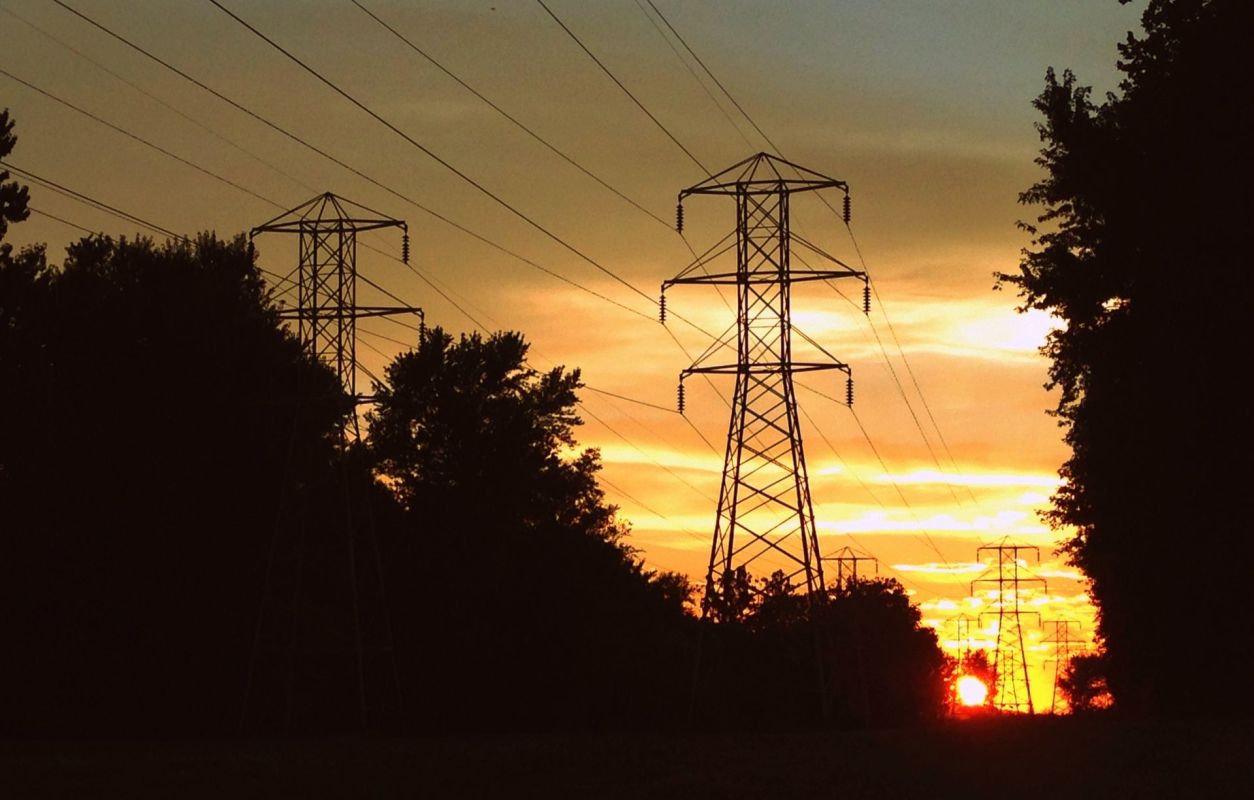Power lines in Pennsylvania.