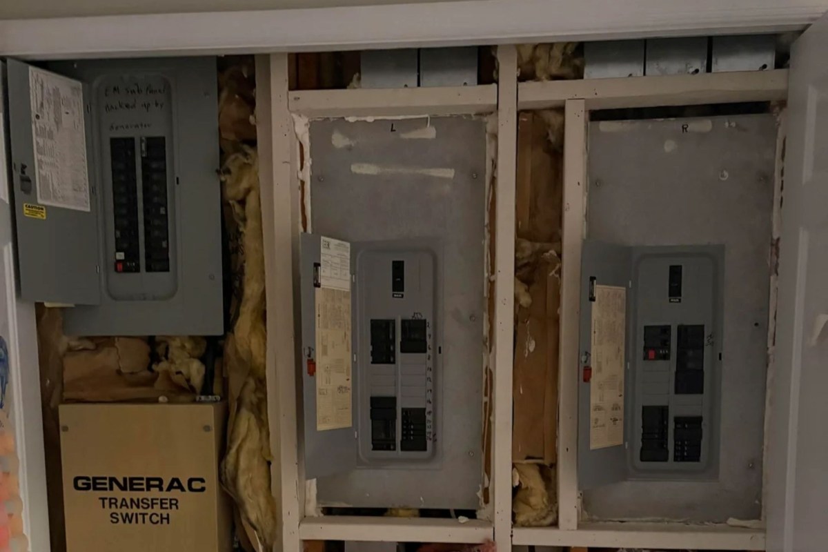 An electric panel.