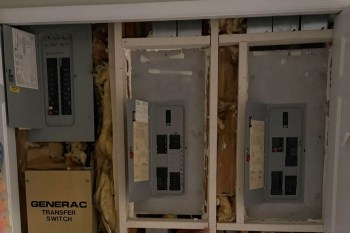 An electric panel.