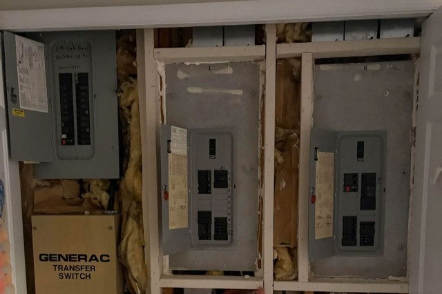 An electric panel.
