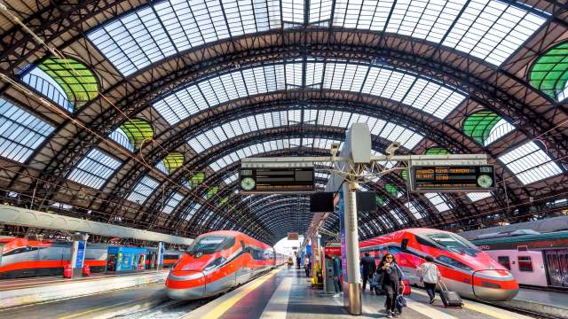 In the EU, trains just edged past buses for the first time in a decade, but cars still rule