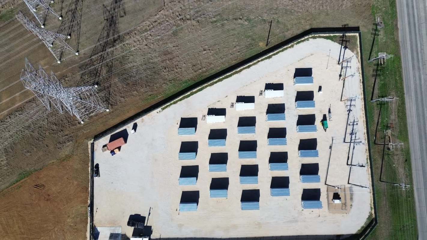 A battery storage area.