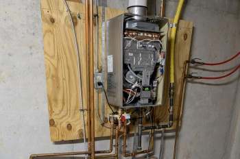 A tankless water heater.
