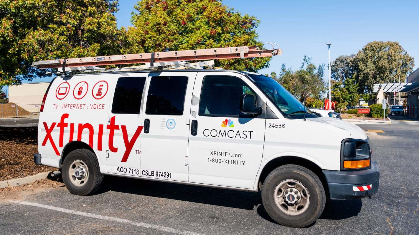 An Xfinity Comcast van.