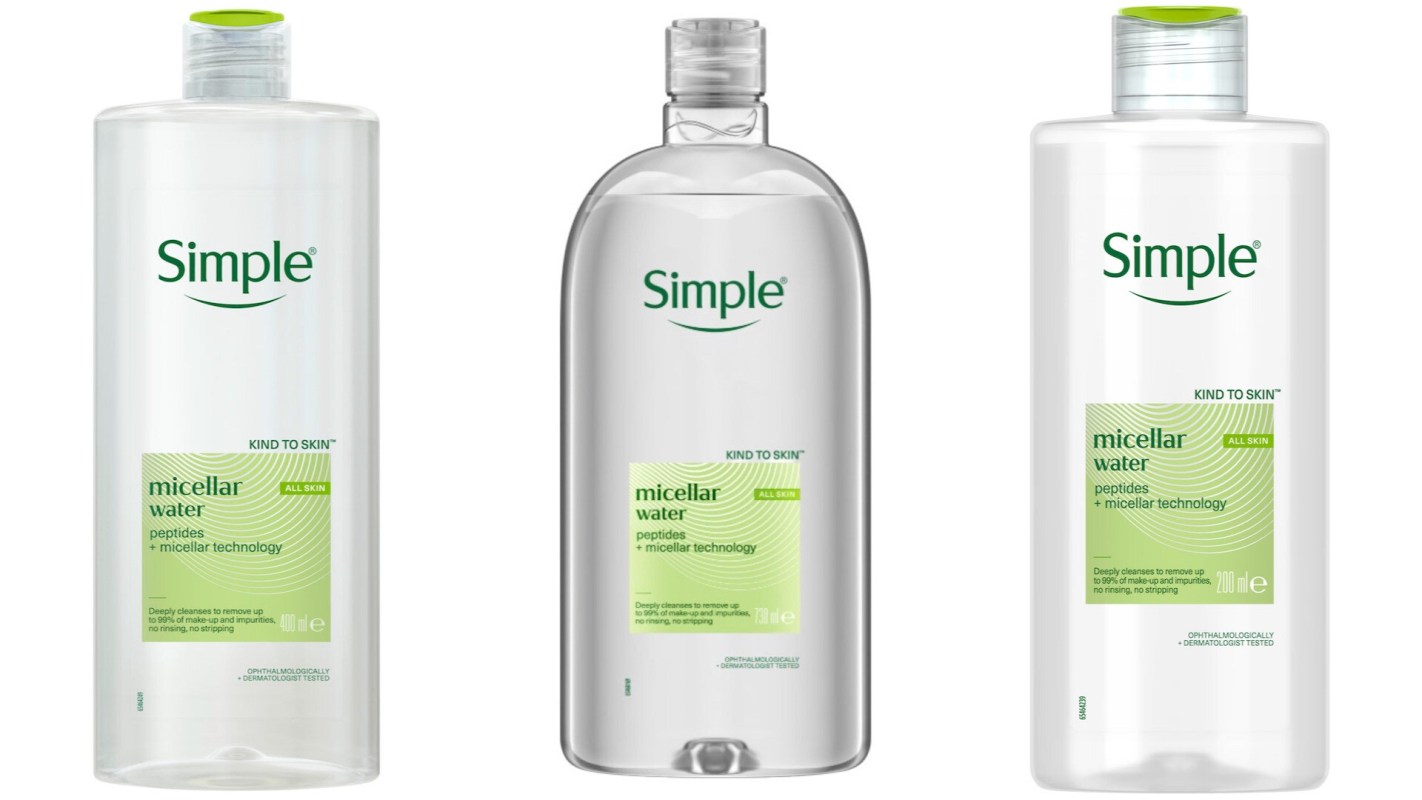 Simple micellar water bottles.
