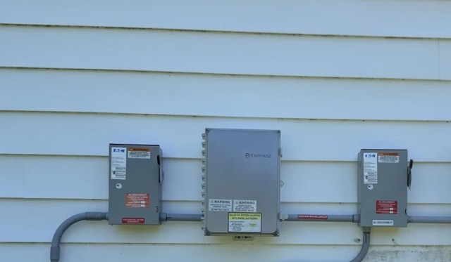 Part of a bad solar hardware installation job.