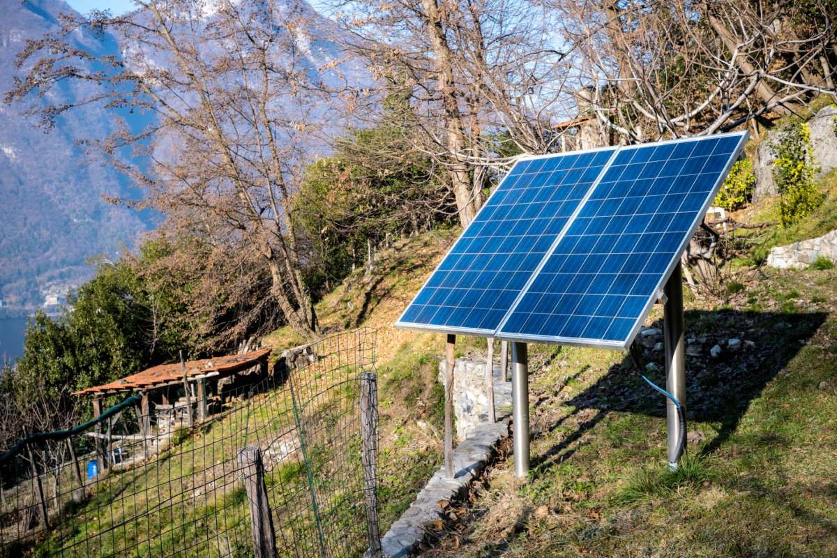 Off-grid solar panels.