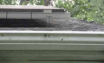 Solar panels on an unstable roof.