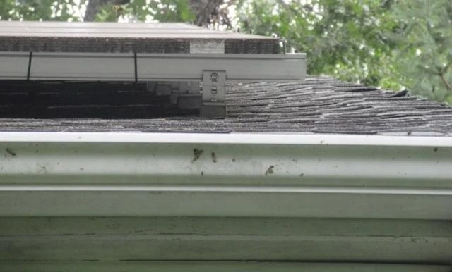 Solar panels on an unstable roof.
