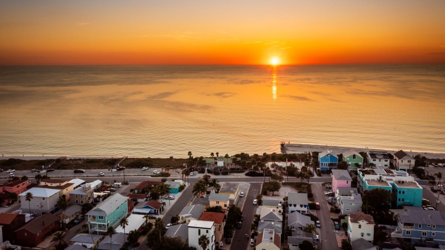 An aerial view of homes in St. Pete.