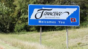 A sign at the Tennessee border.