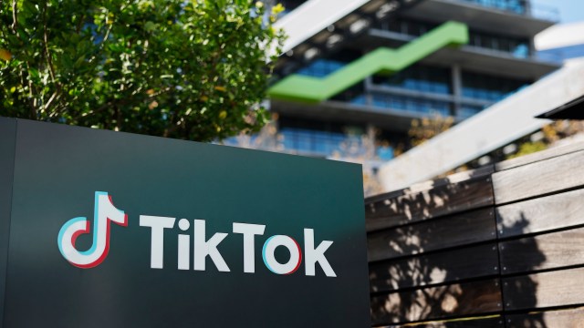A TikTok sign.