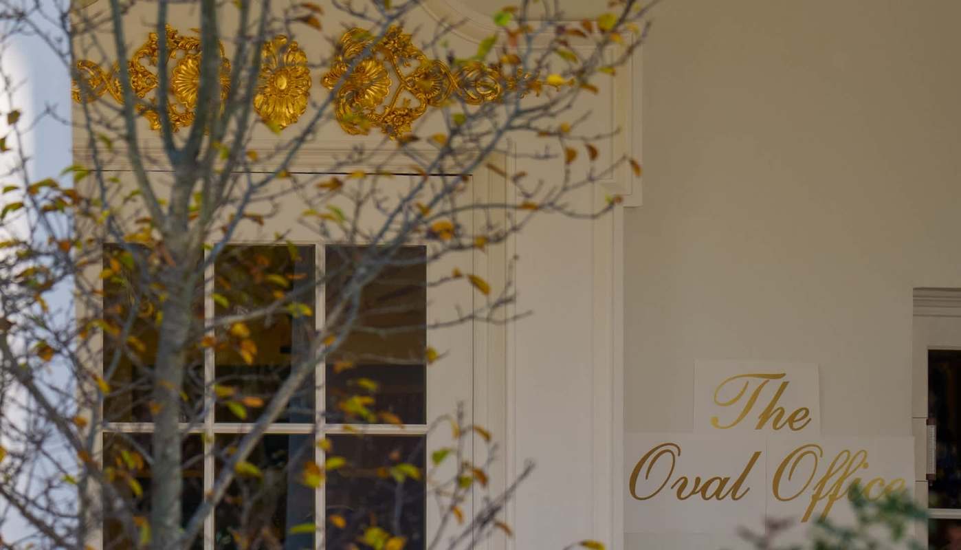 The outside of the Oval Office.