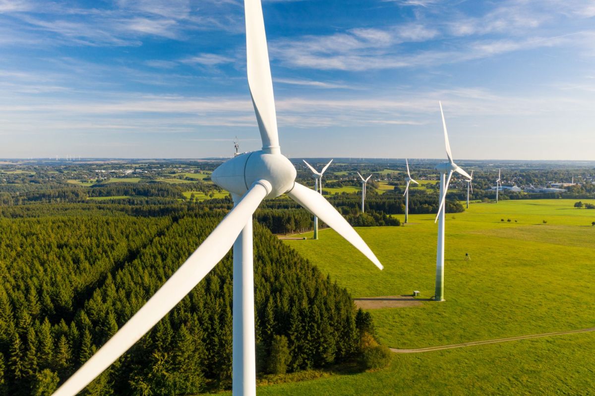 A wind turbine.