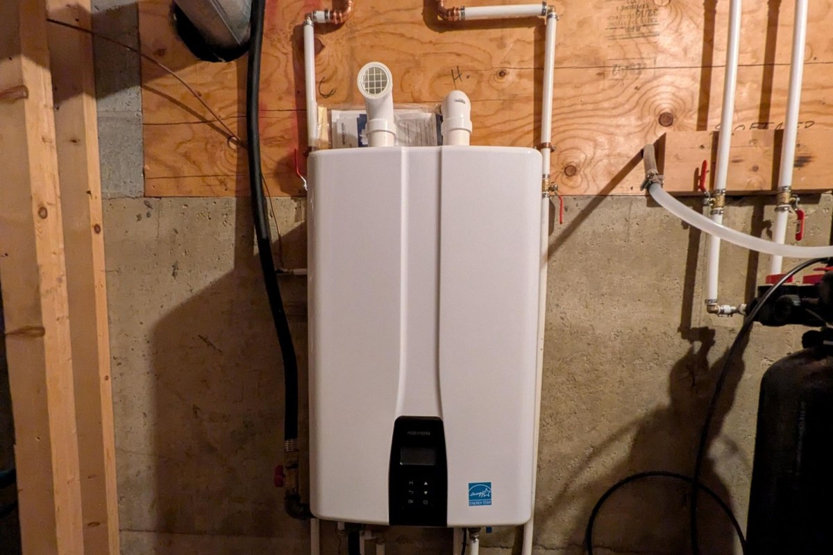 A tankless water heater.