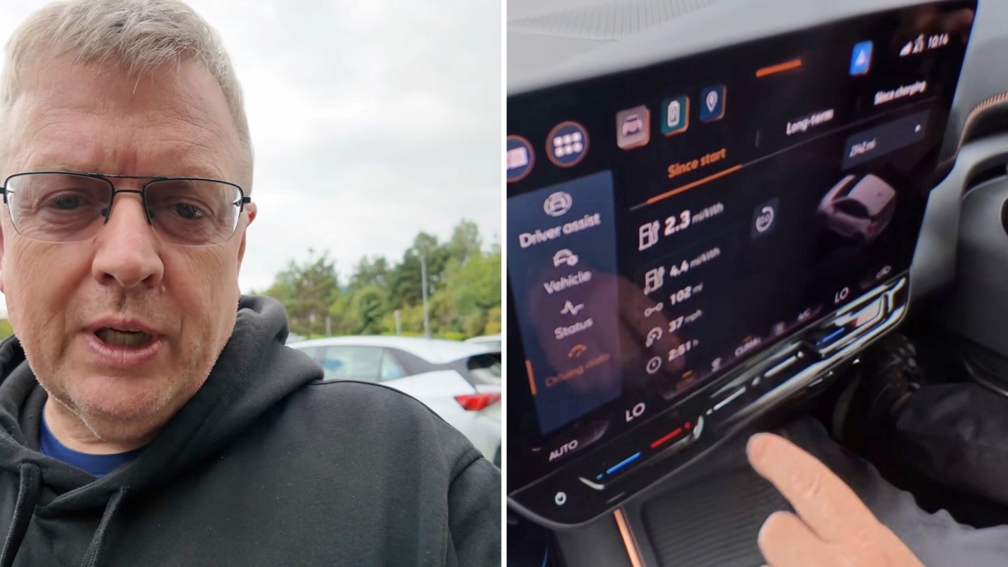 A person talking about an EV.
