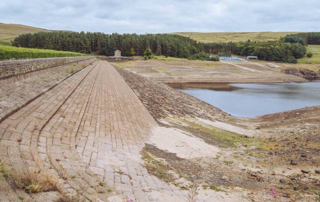 A reservoir during a drought.