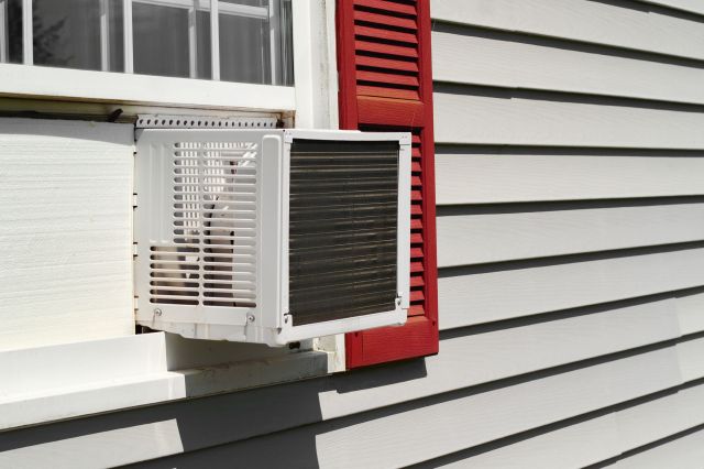 An AC window unit.