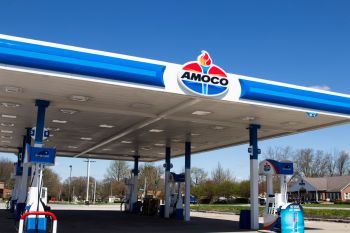 An Amoco gas station.