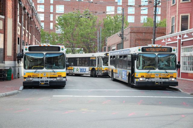 MBTA buses.