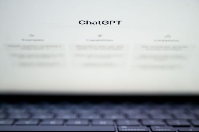 ChatGPT on a computer screen.