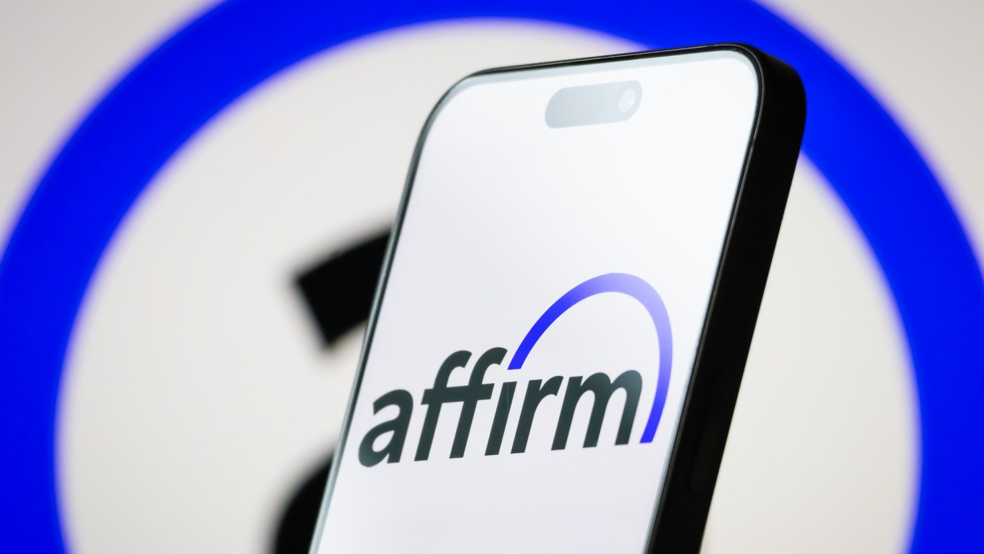 A smartphone displaying the Affirm logo.