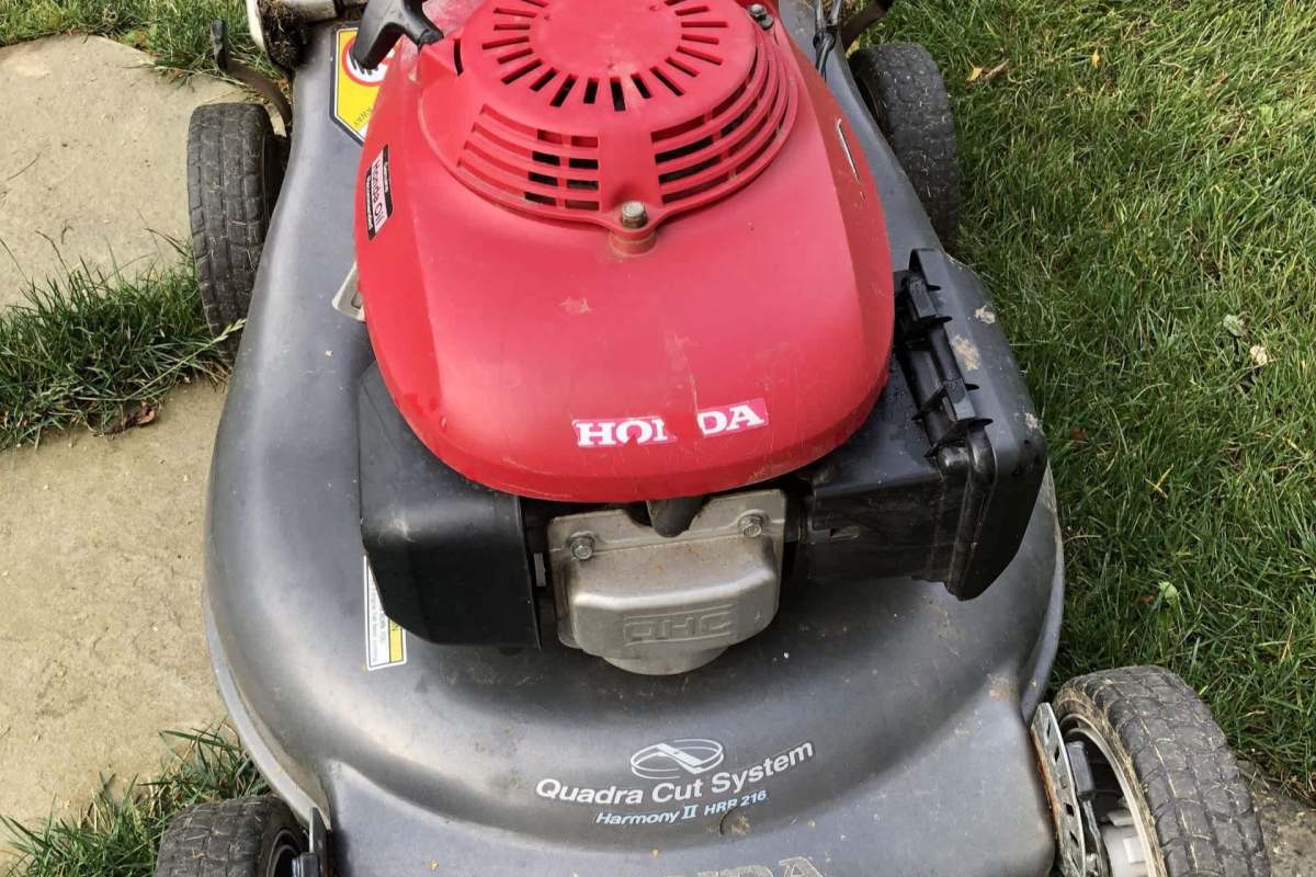 A Honda lawn mower.